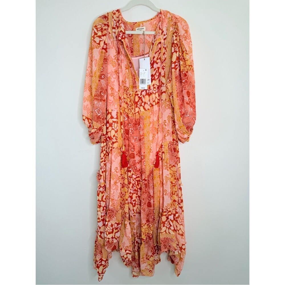 NWT ✨ Talisman Sabrina Oversized Bohemian Maxi Dress Sz Small $198
